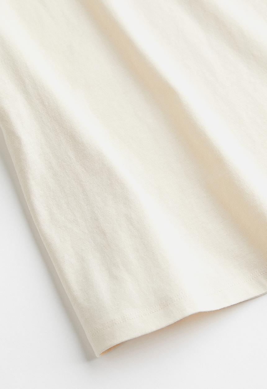 H&M - Fitted t-shirt - light beige