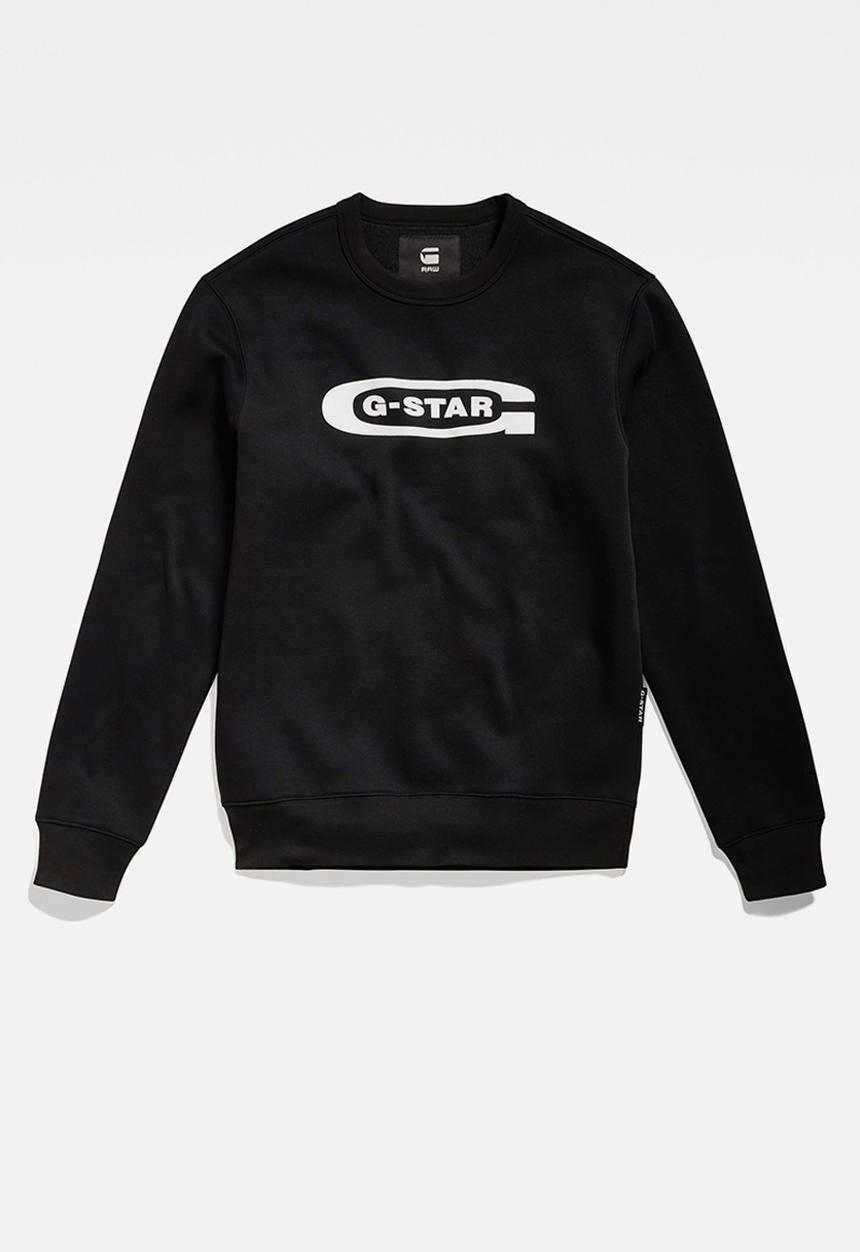 G-STAR - Old school logo r sw Pacior sweat r - dk black