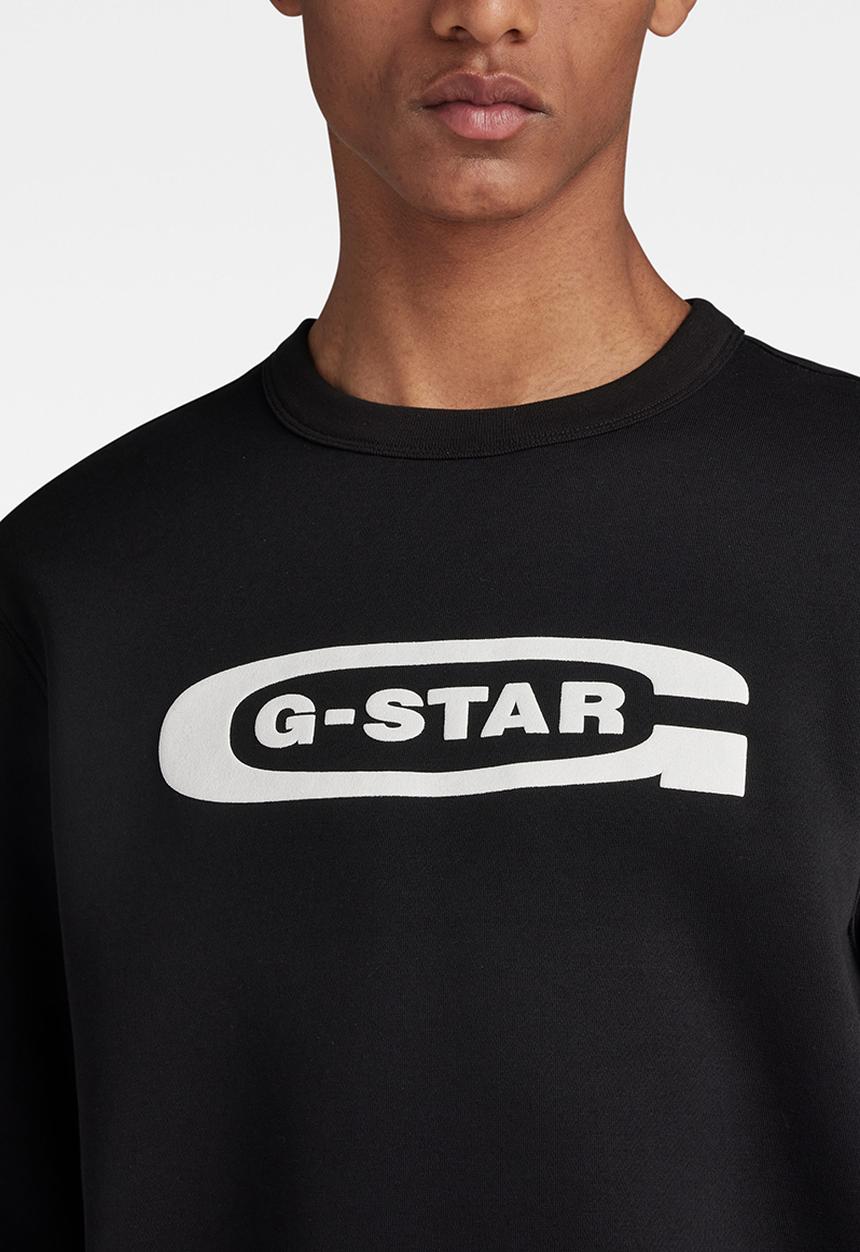 G-STAR - Old school logo r sw Pacior sweat r - dk black