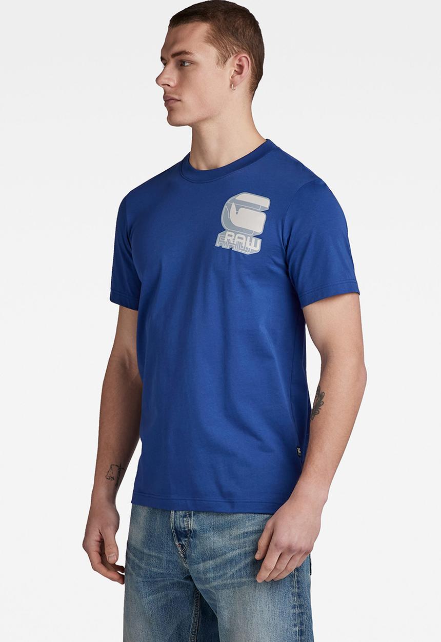 G-STAR - Shadow gr slim r t Compact jersey o - ballpen blue