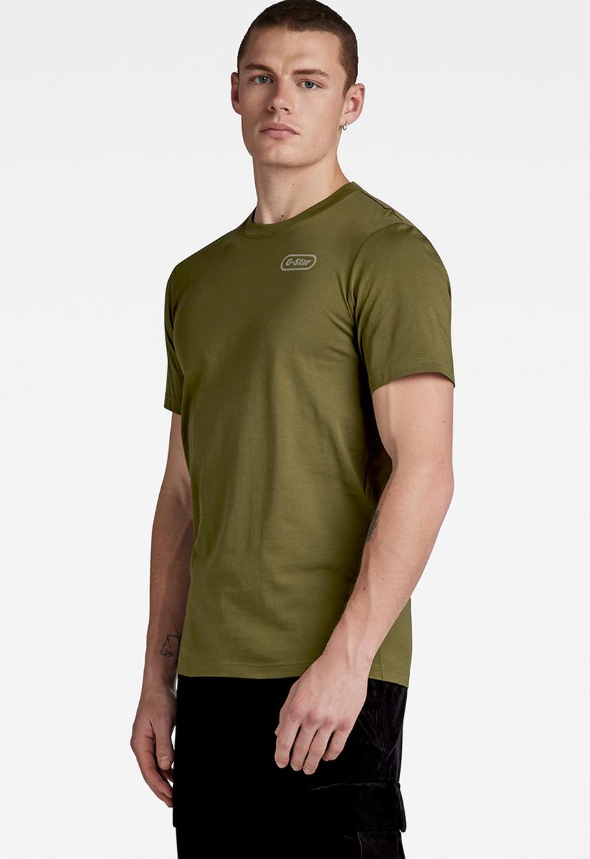 G-STAR - Back gr slim r t Compact jersey o - dark olive