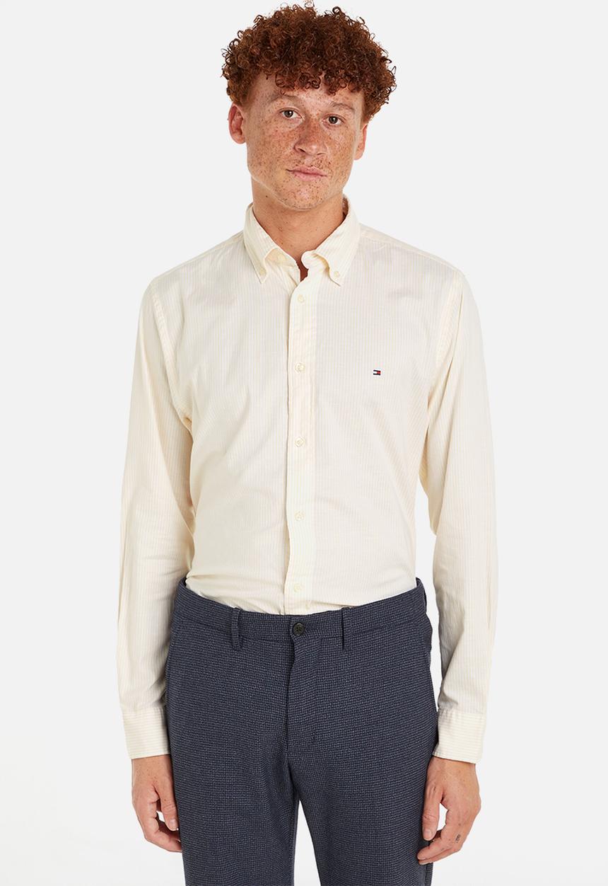 Tommy Hilfiger - 1985 Flex oxford stripe rf shirt  - yellow