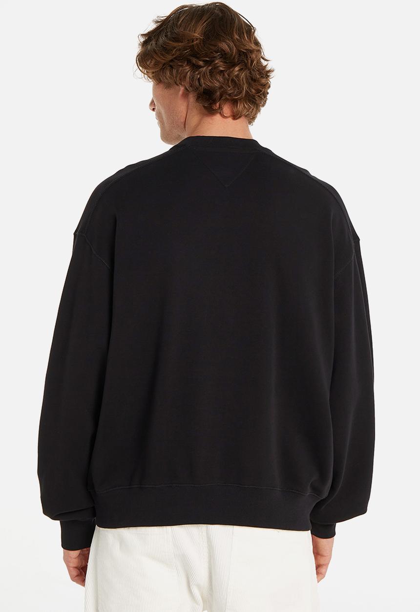Tommy Hilfiger - Tjm boxy college graphic crew - black