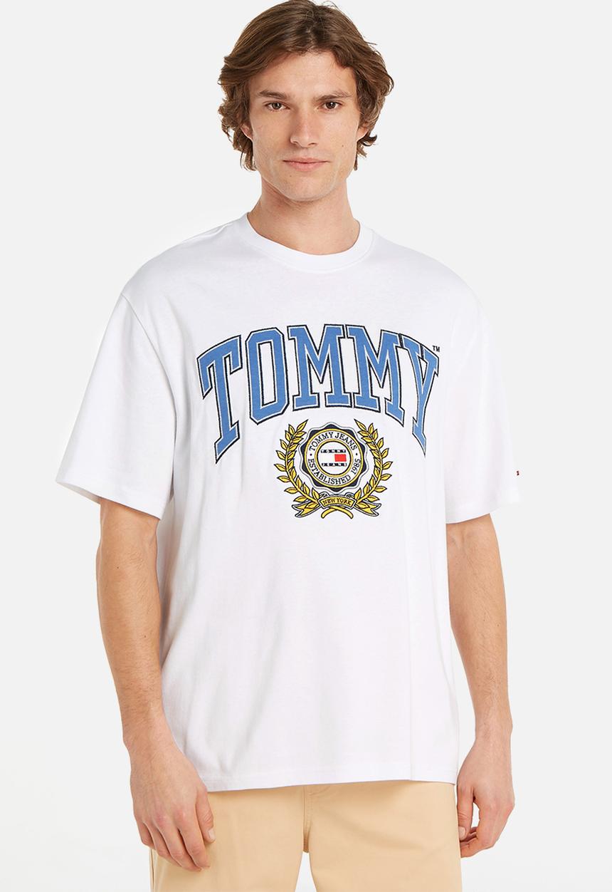 Tommy Hilfiger - Tjm sktr college rwb tee  - white