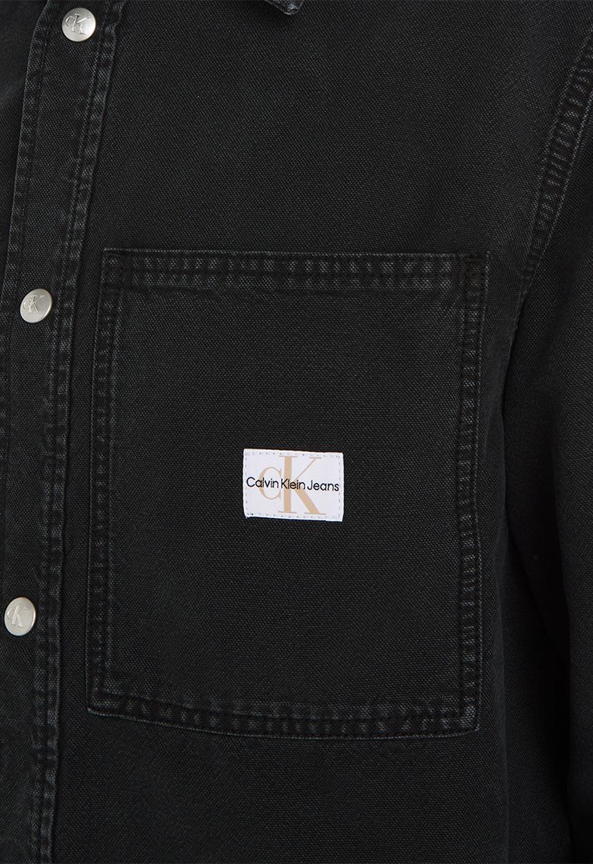 Calvin Klein - Canvas relaxed linear shirt - ck black
