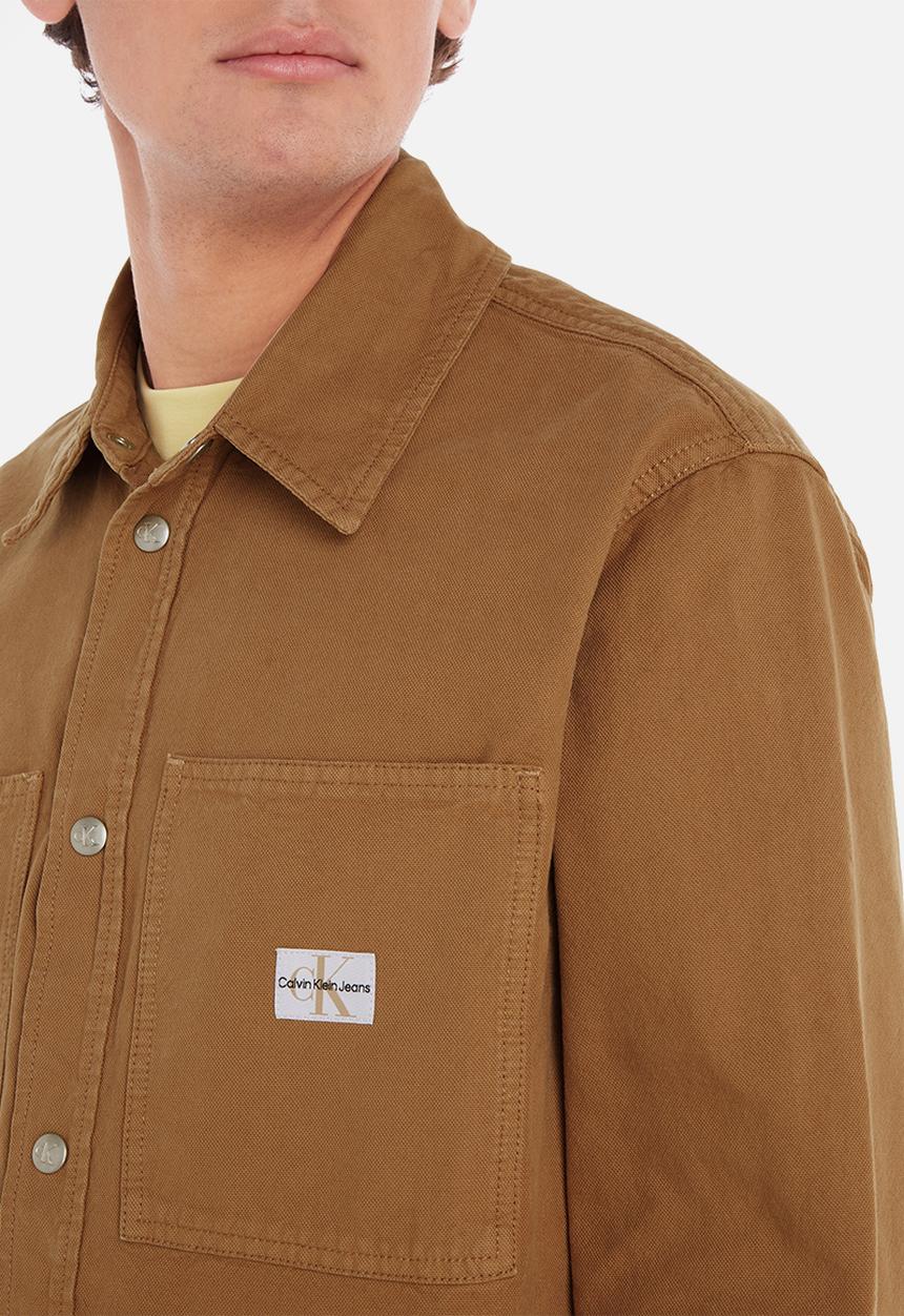 Calvin Klein - Canvas relaxed linear shirt - auburn