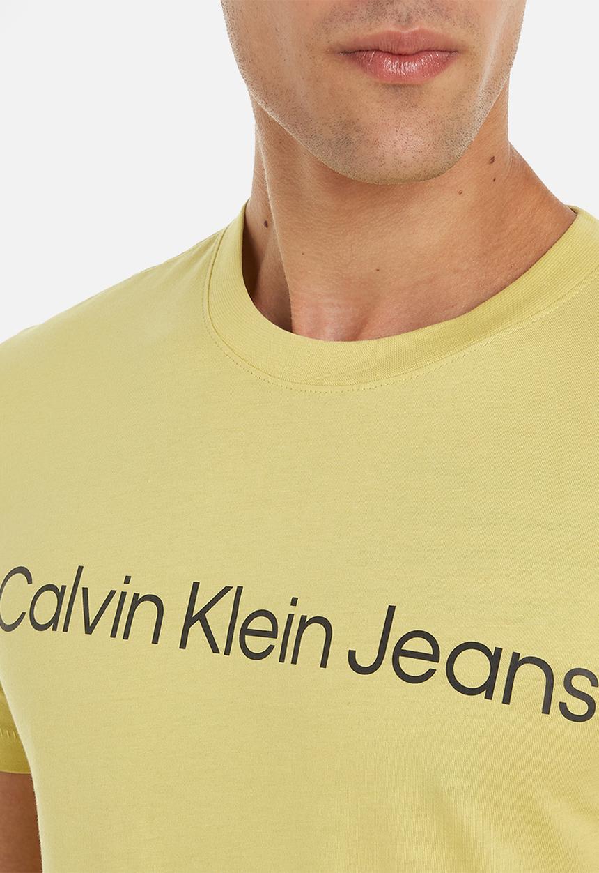 Calvin Klein - Institutional logo slim tee - yellow sand