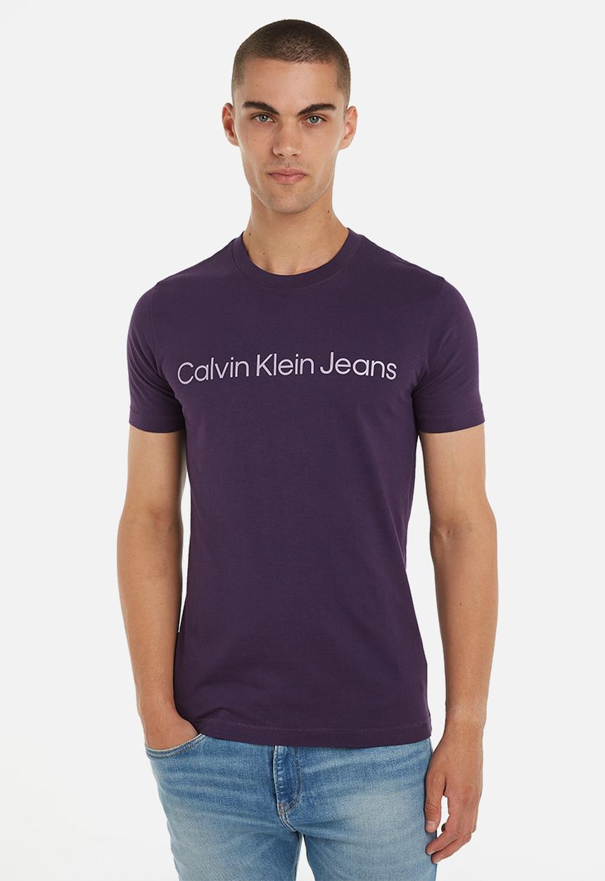 Calvin Klein - Institutional logo slim tee - purple velvet