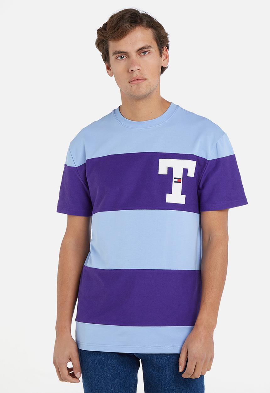 Tommy Hilfiger - Tjm classic textured cut & sew tee - mid blue