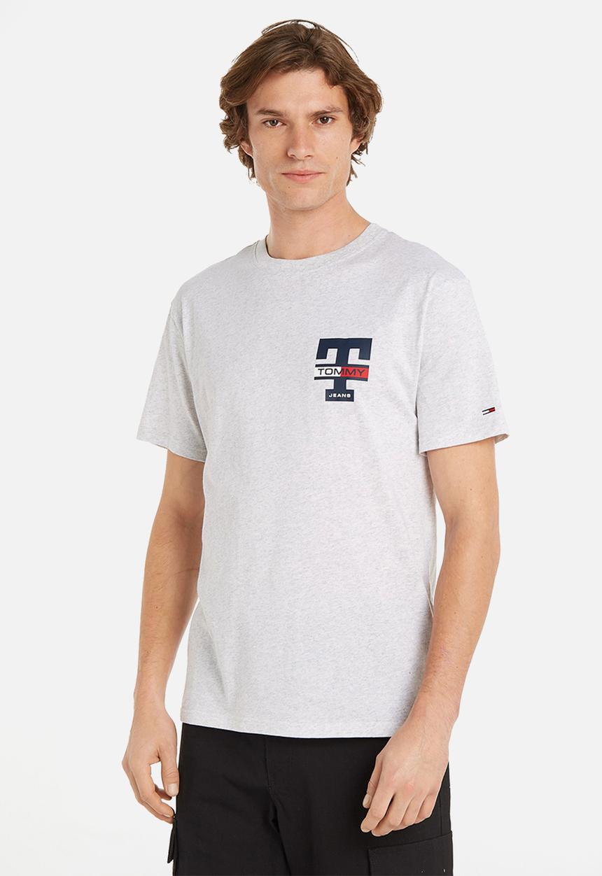 Tommy Hilfiger - Tjm classic rwb letterman tee - grey