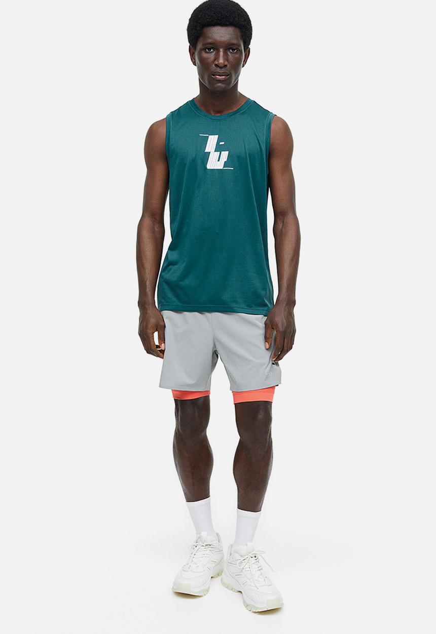 H&M - Drymove™ running vest top - dark turquoise develop 