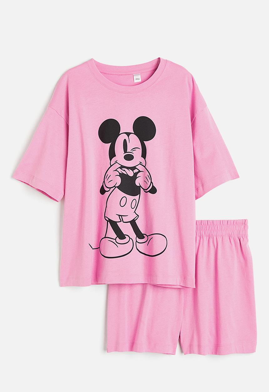 H&M - Cotton jersey pyjamas - pink mickey mouse