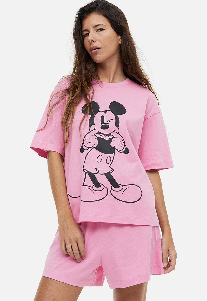 H&M - Cotton jersey pyjamas - pink mickey mouse