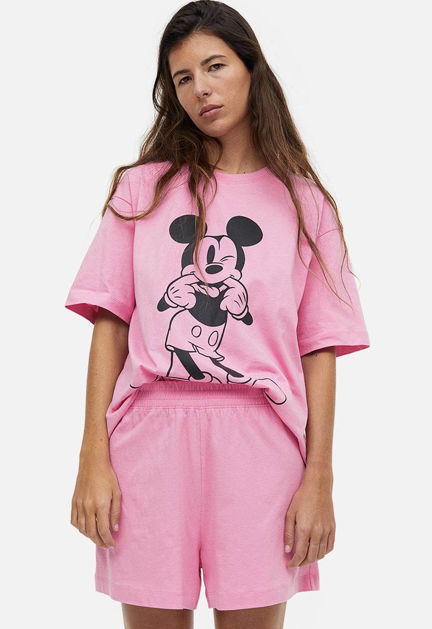 H&M - Cotton jersey pyjamas - pink mickey mouse