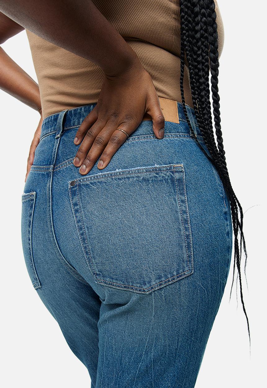 H&M - Curvy fit wide ultra high jeans - denim blue