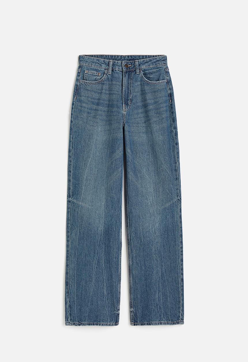 H&M - Curvy fit wide ultra high jeans - denim blue
