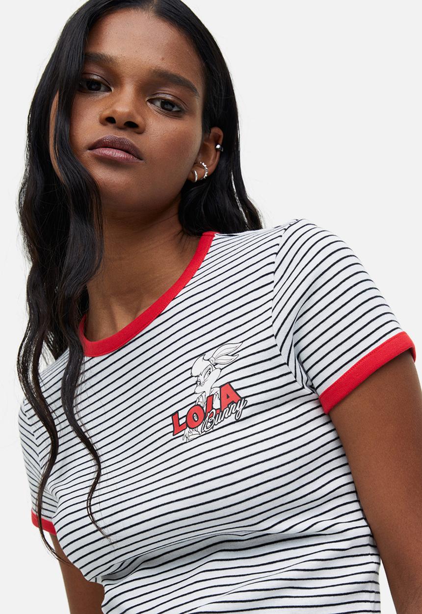 H&M - Printed T-shirt - white looney tunes