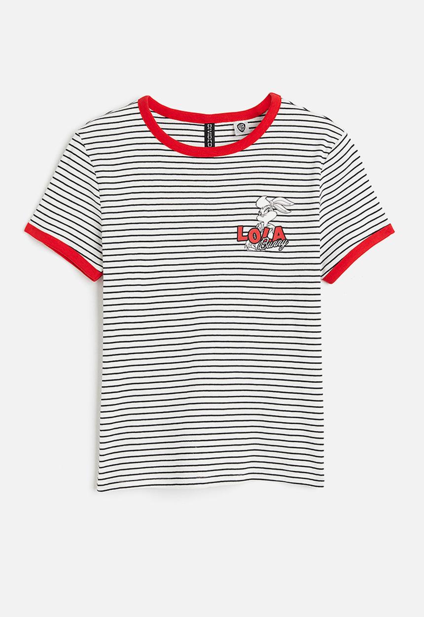 H&M - Printed T-shirt - white looney tunes