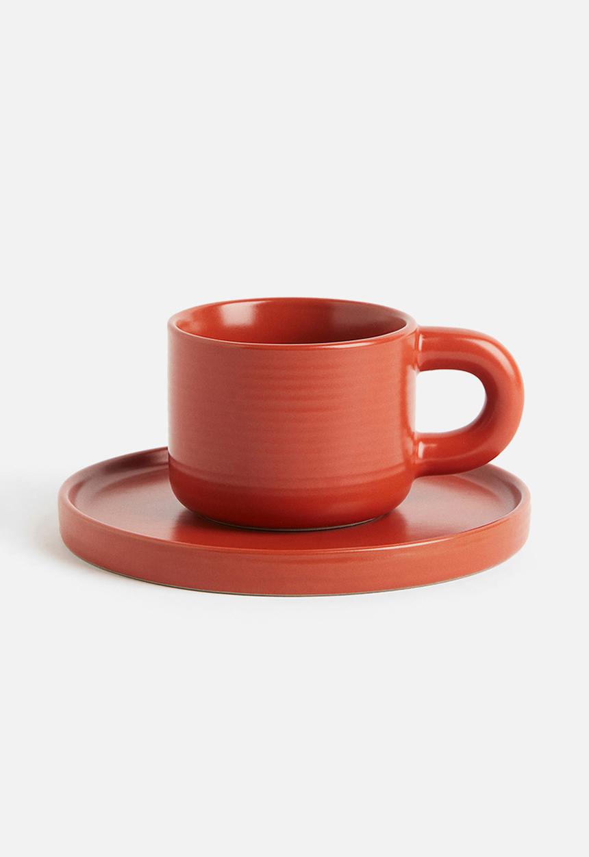 H&M - Stoneware mug - dark orange