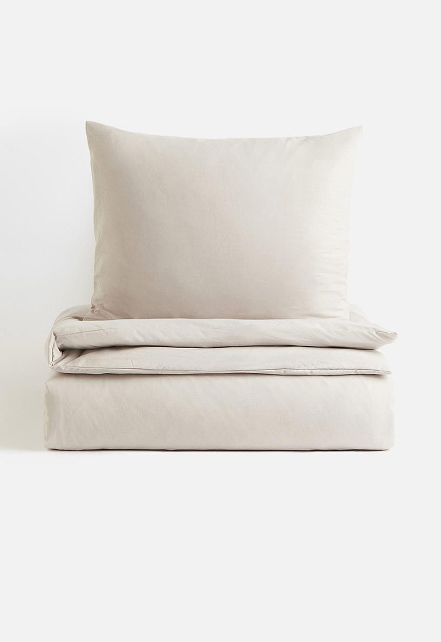 H&M - Single duvet cover set - light greige