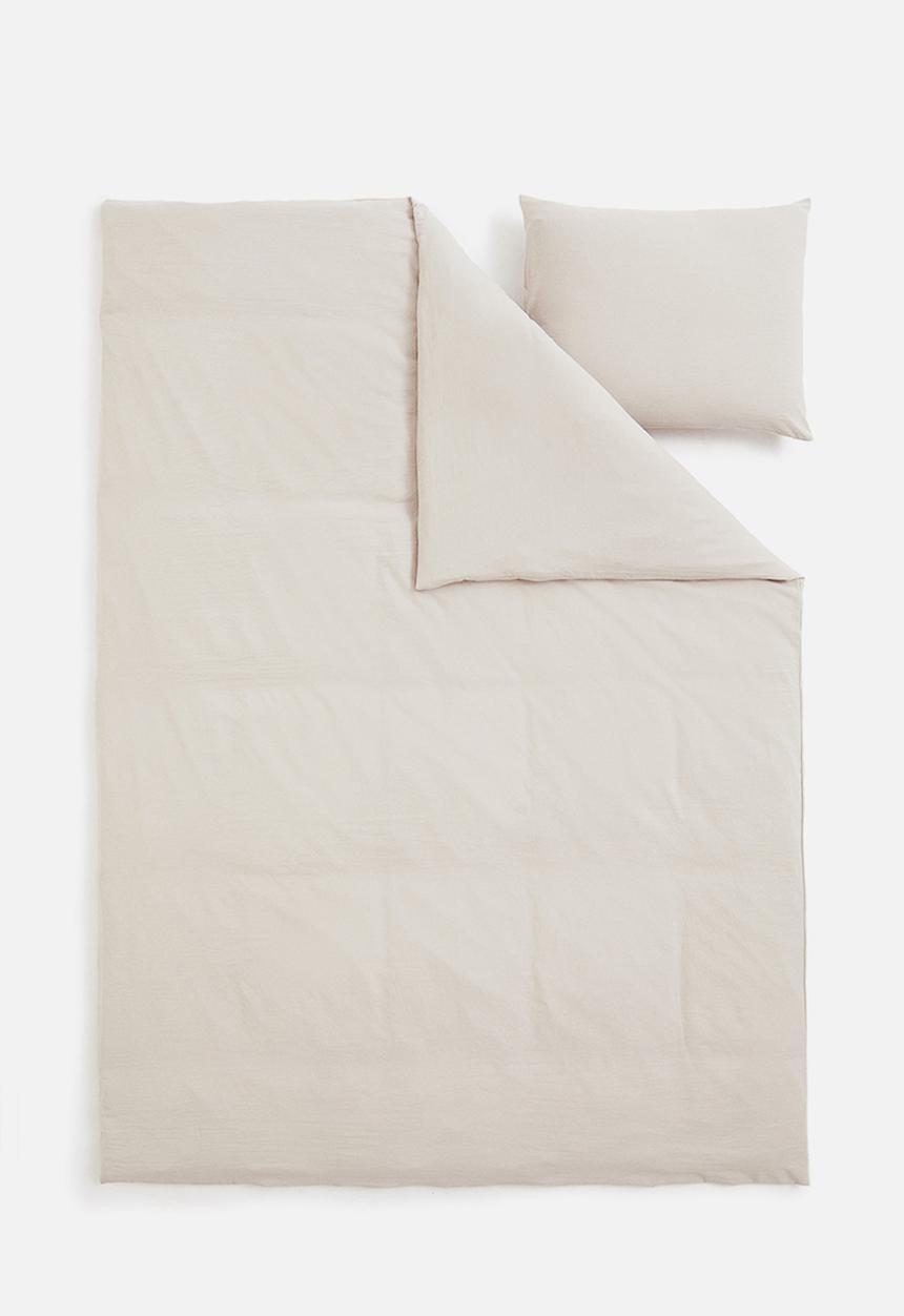 H&M - Single duvet cover set - light greige