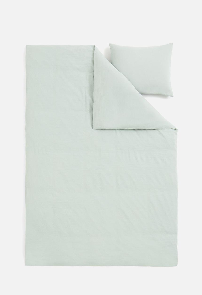 H&M - Single duvet cover set - light green