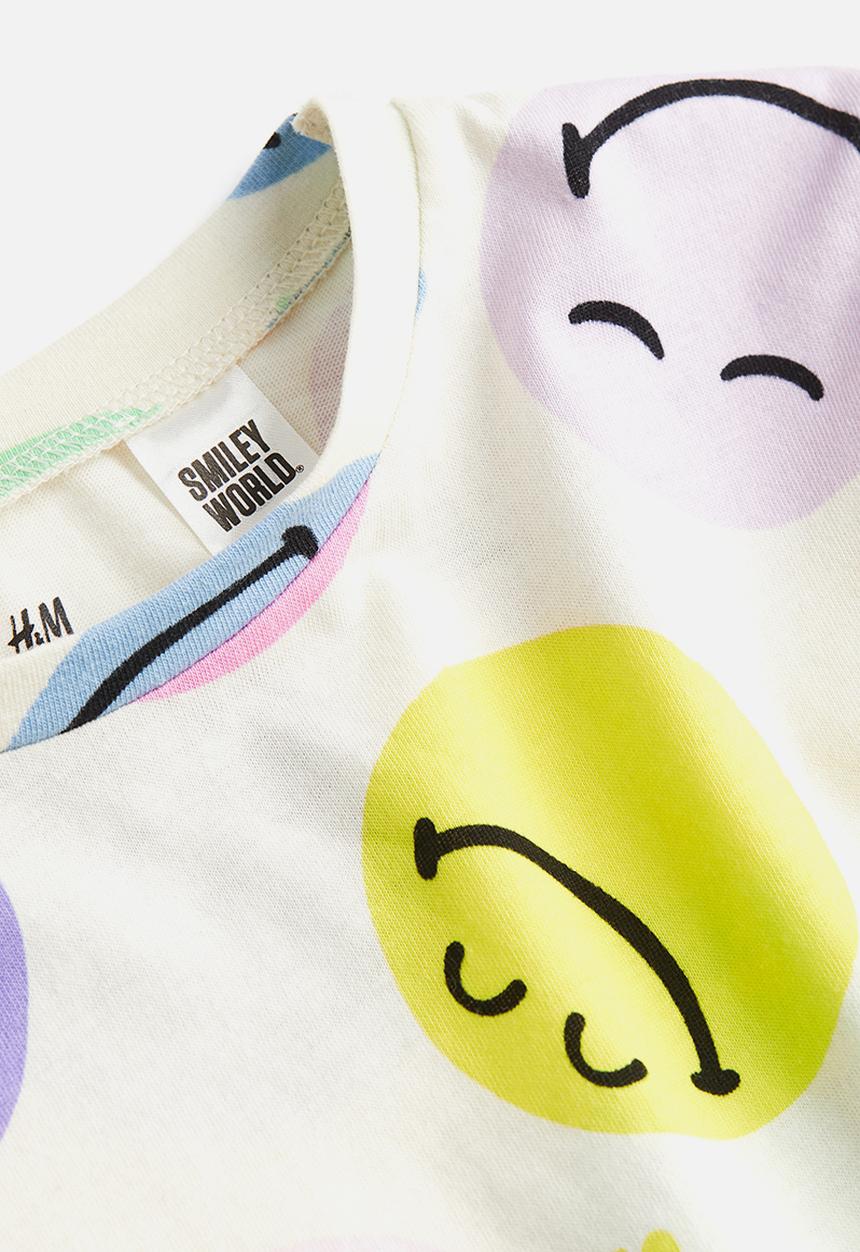 H&M - Printed T-shirt - white smileyworld®