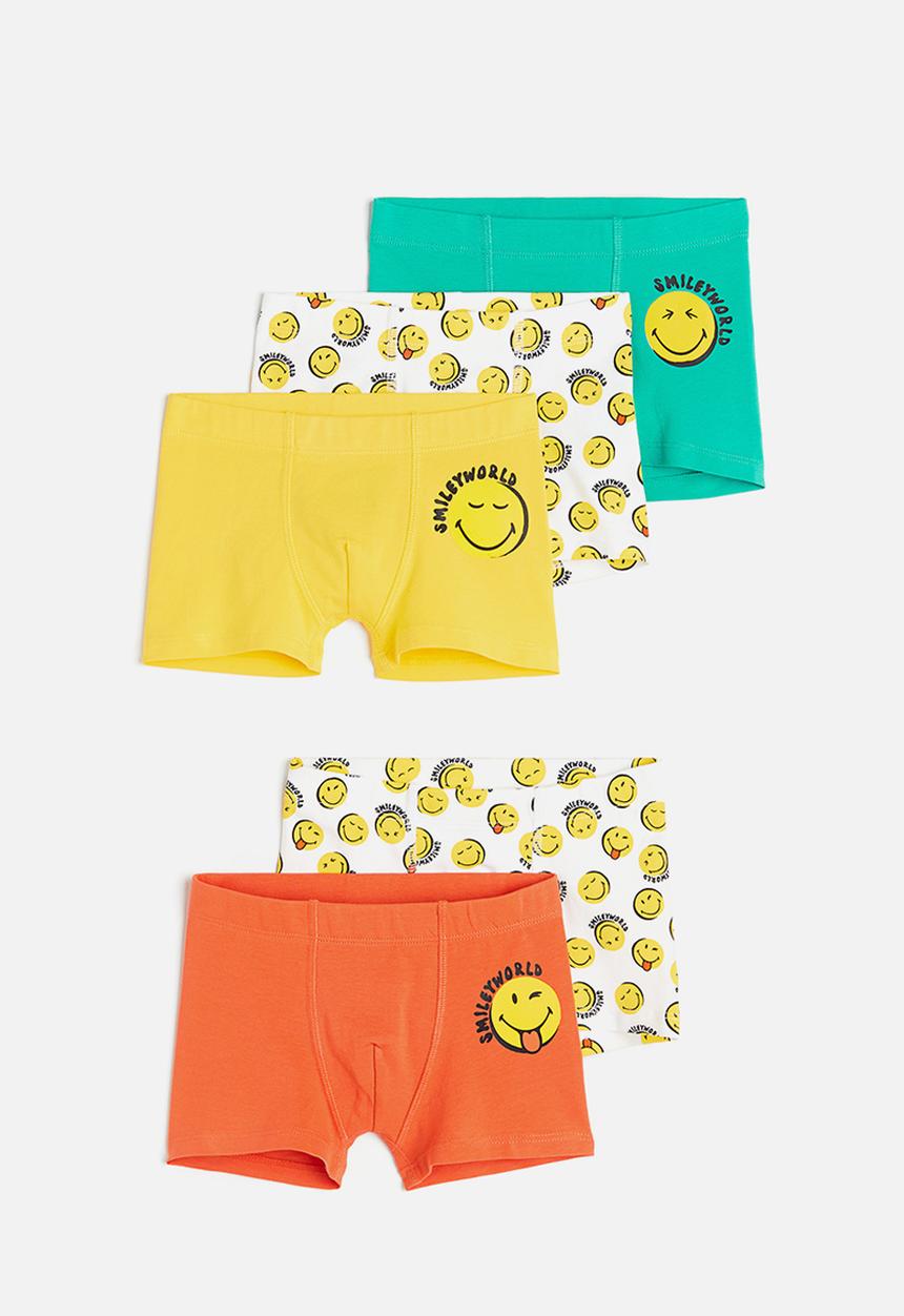 H&M - 5-Pack boxer shorts - yellow smileyworld®