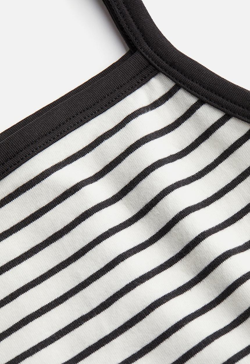 H&M - Strappy top - white striped