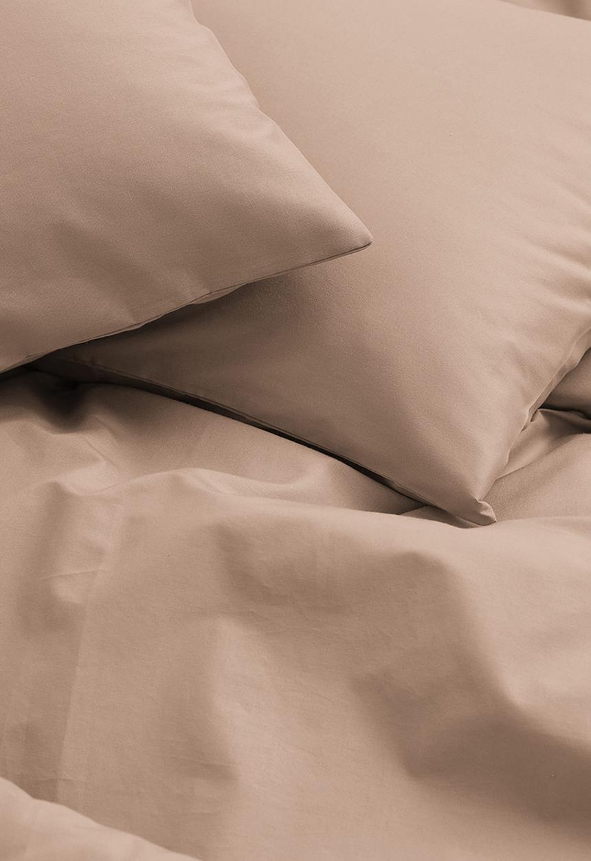 H&M - Cotton double/king duvet cover set - dark beige