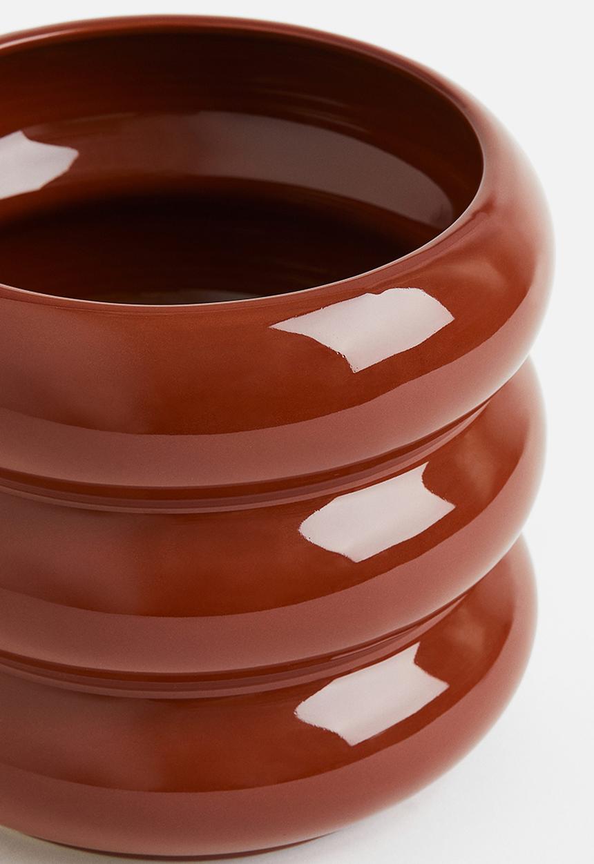 H&M - Stoneware plant pot - brown