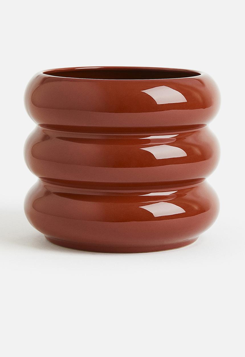 H&M - Stoneware plant pot - brown