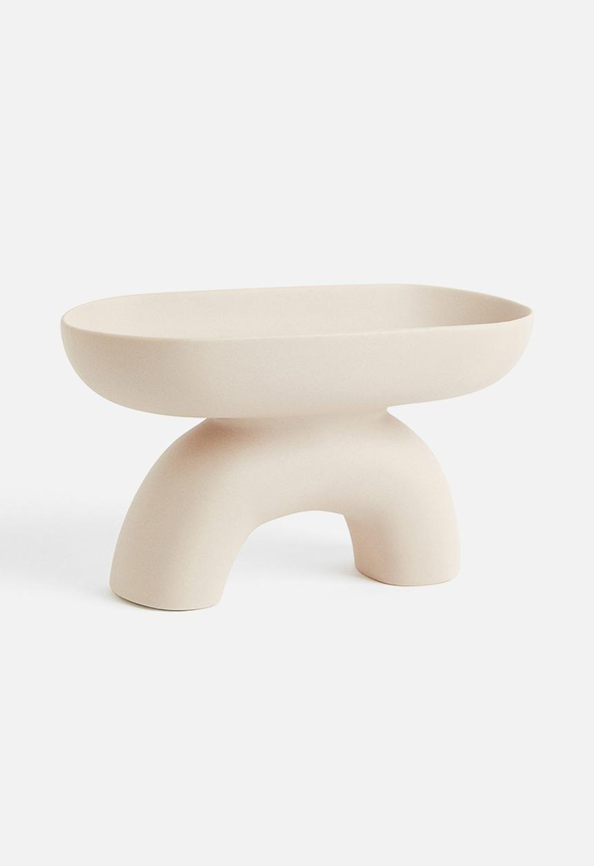 H&M - Stoneware tray - beige