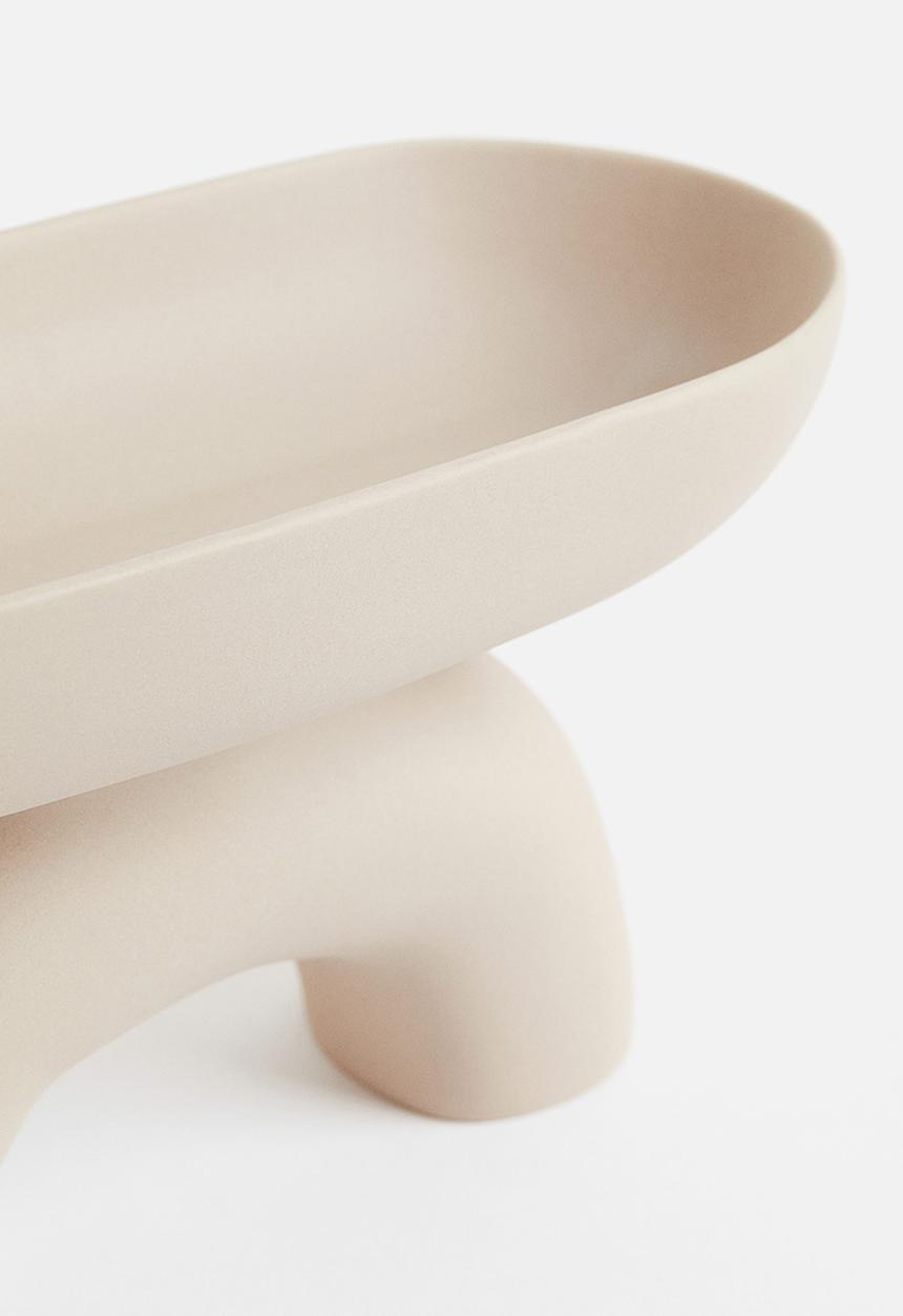 H&M - Stoneware tray - beige
