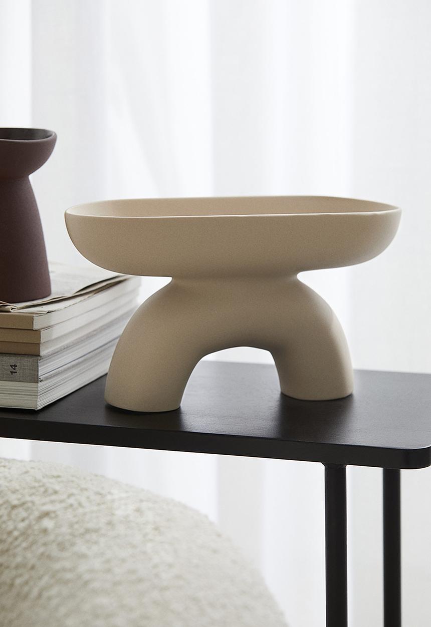 H&M - Stoneware tray - beige