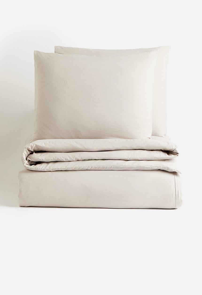 H&M - Double/king duvet cover set - beige