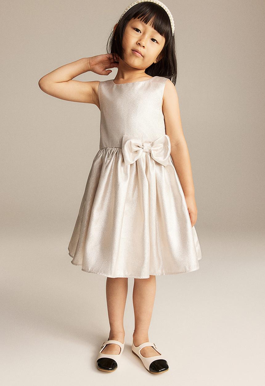 H&M - Bow-detail dress - silver