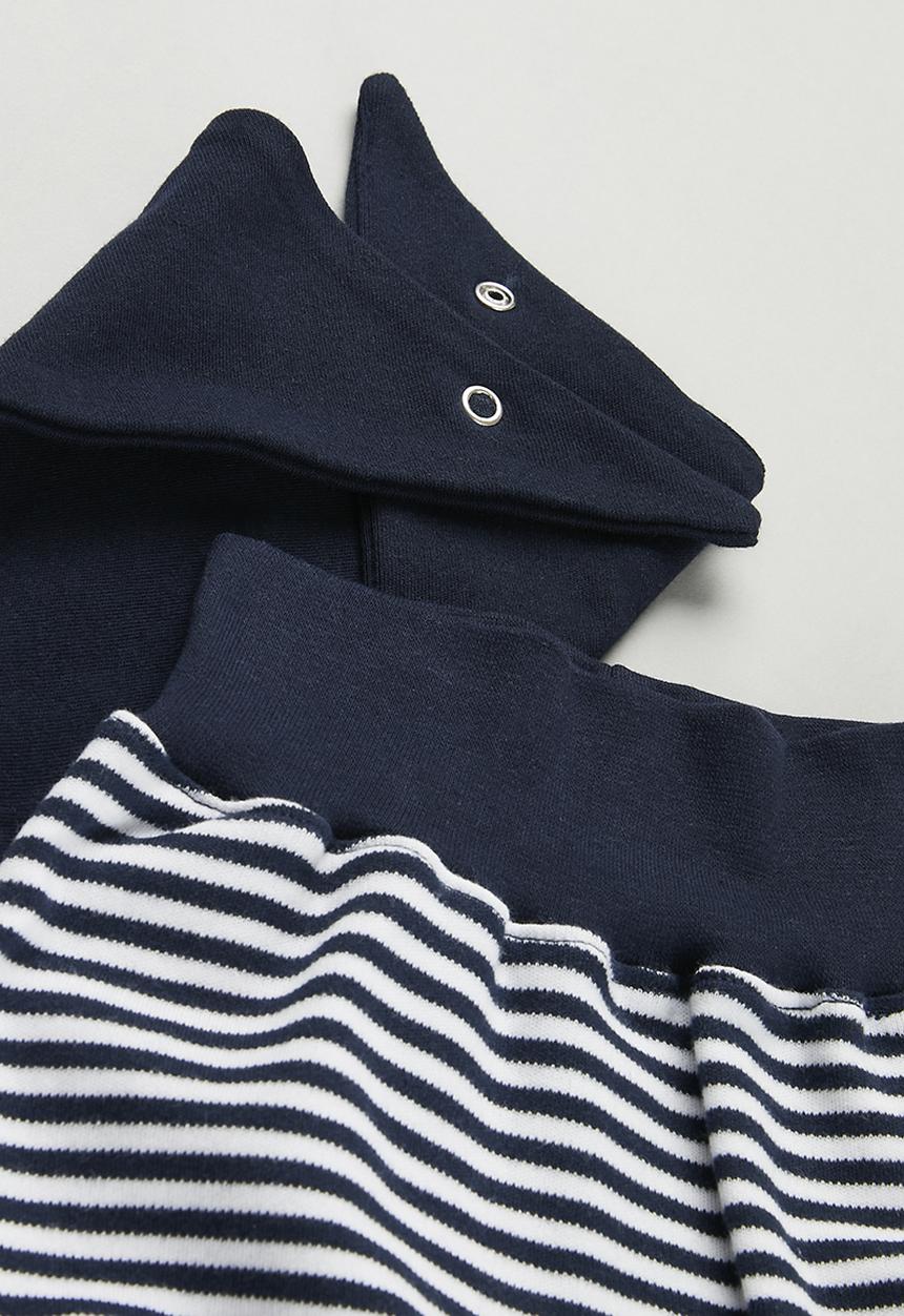 Little Lumps - 3Pk Tab T-Shirt, Shorts & Bib Set - navy & white
