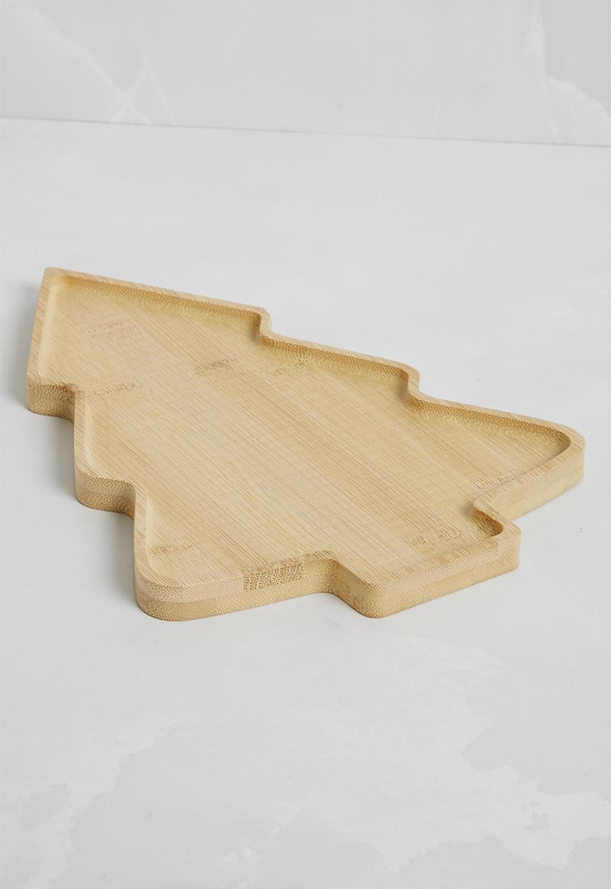 Excellent Houseware - Xmas tree serving plate - natural
