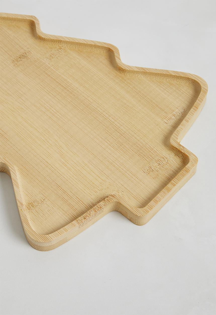 Excellent Houseware - Xmas tree serving plate - natural