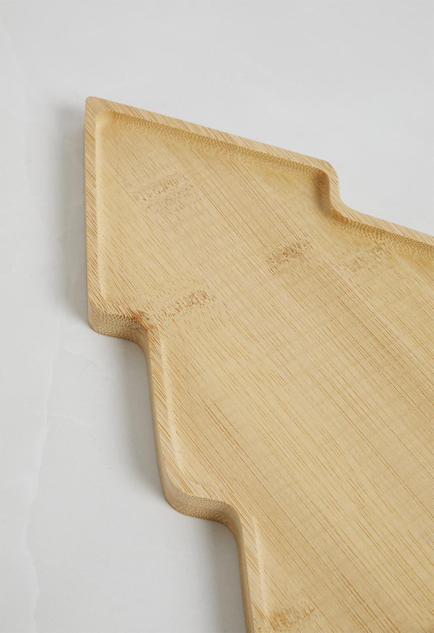 Excellent Houseware - Xmas tree serving plate - natural
