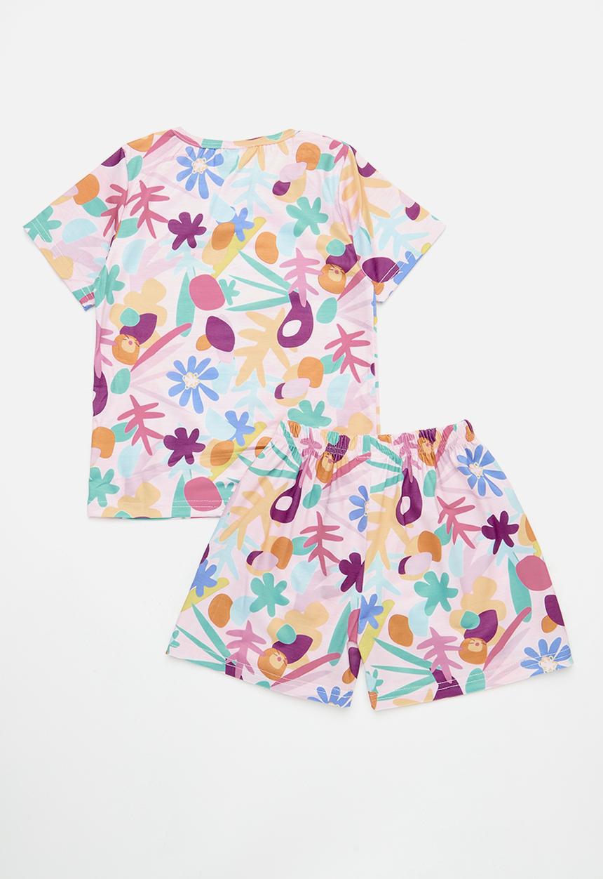 Pop Candy - Floral short and t-shirt set - multi 