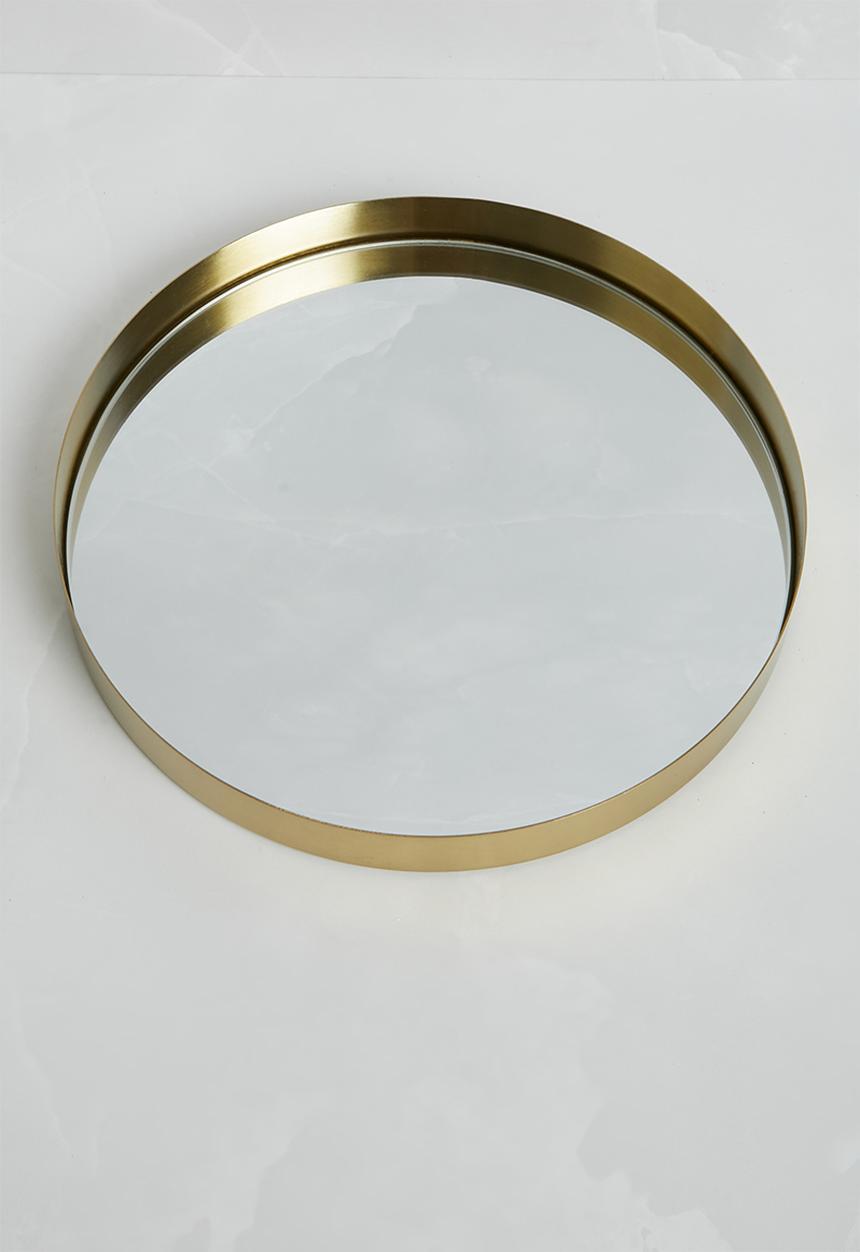 H&S - Mirror candle tray - gold