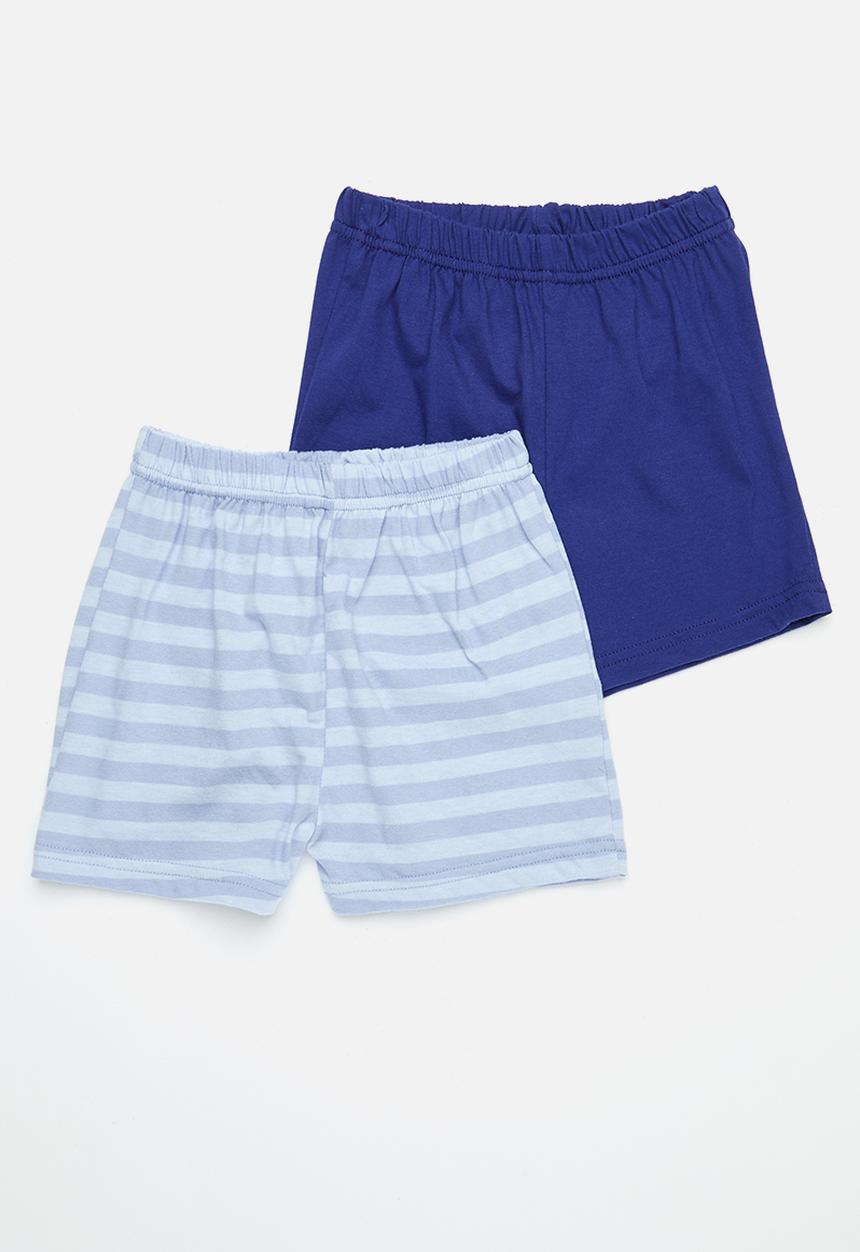 Pop Candy - 2 Pack cotton short - royal blue & light blue