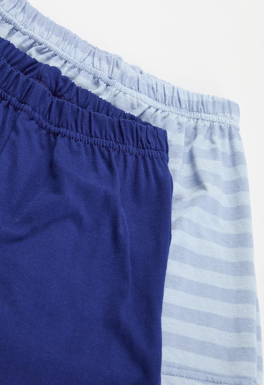 Pop Candy - 2 Pack cotton short - royal blue & light blue