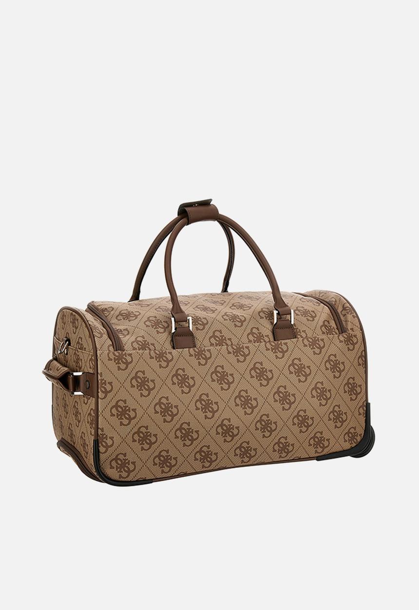 GUESS - Brata wheeled duffle - latte logo brown 