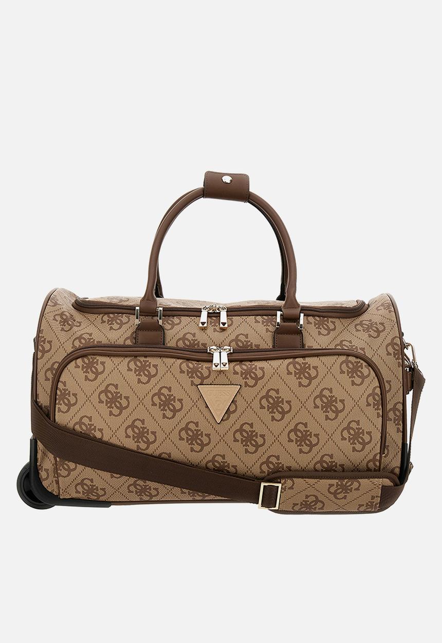 GUESS - Brata wheeled duffle - latte logo brown 