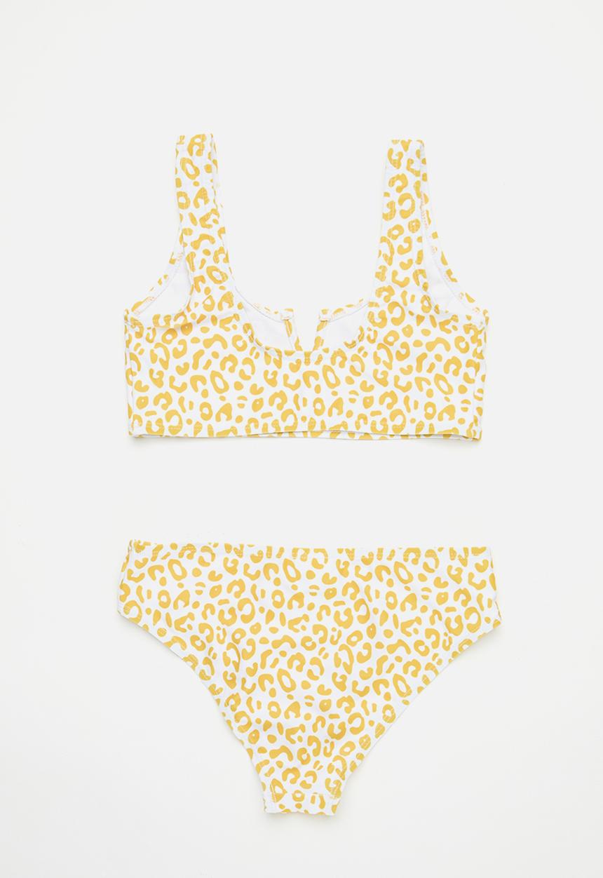 Pop Candy - Leopard print  bikini set - yellow