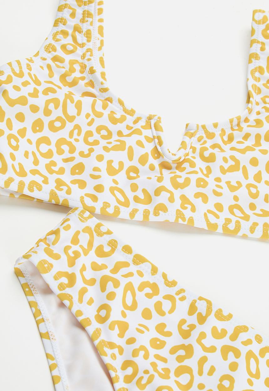 Pop Candy - Leopard print  bikini set - yellow