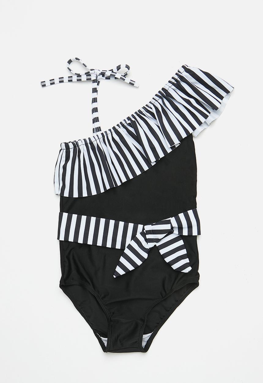 Pop Candy - One piece swimsuit - black  & white